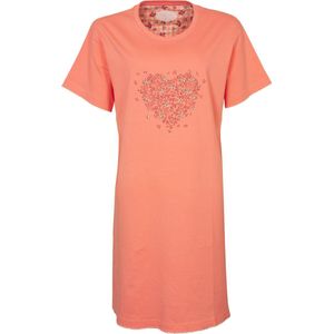 Tenderness Dames Nachthemd - Katoen - Ronde Hals - Oranje - Maat XL