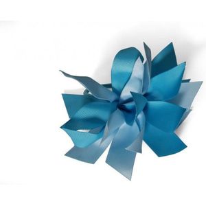 Jessidress Elastiek Meisjes Haarstrikje met Linten - Blauw