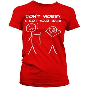 Hybris Don't Worry, I Got Your Back! Girly T-Shirt Damen Red-L