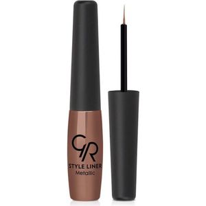 Golden Rose Metalic Eyeliner 6 D.BRUIN Vloeibare geKleurde Eyeliner met een perfecte kwast