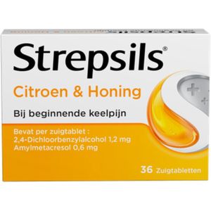 Strepsils Citroen & Honing - 2 x 36 zuigtabletten
