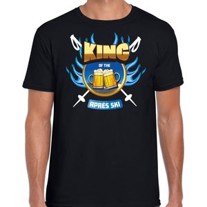 Bellatio Decorations wintersport verkleed t-shirt heren - king of the apres ski - zwart - bier XXL