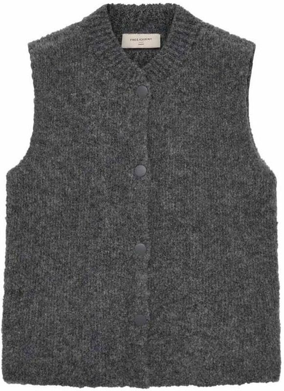 Freequent - Fqjump Waistcoat 206808 - Gilet - Dark Grey Melange