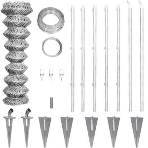 vidaXL - Gaashek - met - palen - 15x1,5 - m - gegalvaniseerd - staal