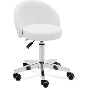 physa - Rolkruk met rugleuning - 43 - 57 cm - 150 kg - wit
