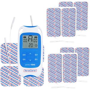 Perfect Tens met 2 stuks 50x100 mm Zelfklevende Elektroden – Complete Bundel voor Grotere Behandelzones - Klinisch Bewezen TENS-machine - Elektrotherapie