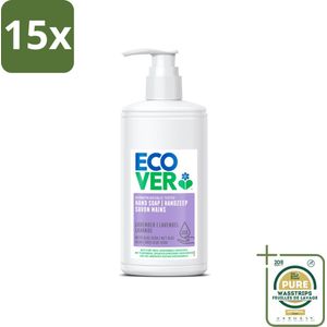 15 x Ecover - Handzeep - Lavendel & Aloë Vera - 250 ml - Grootverpakking - Handzeep Lavendel Aloë Vera - Handzeep 250 Ml - Handzeep Natuurlijk - Handzeep Dermatologisch Getest - Handzeep Voor Gevoelige Huid