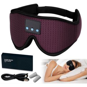 3D Slaapmasker bluetooth-mannen-vrouwen-ademende draadloze oogmasker-eschikt voor zijslapers reis yoga-rood