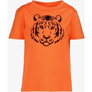 Unsigned jongens T-shirt met tijgerkop oranje - Maat 92