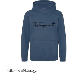Be Friends Hoodie - Kleine deugeniet - Kinderen - Blauw - Maat 1-2 jaar
