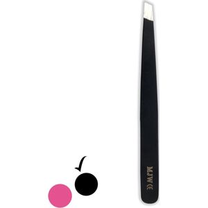 Professionele Wenkbrauwpincet - Roestvrijstalen Schuine Punt voor Precisie Ontharing