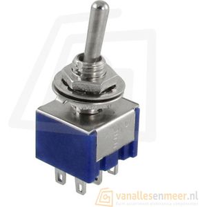 tuimelschakelaar aan/uit/aan DPDT MTS-203