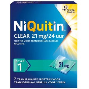 NiQuitin - Clear - Nicotinepleisters - 21mg - 3 x 7 stuks