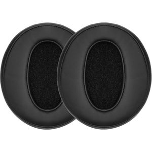 2x Vervangende Oorkussens voor Koptelefoons - Kunstleer en Schuim in Zwart