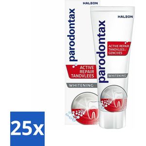 25 x Parodontax - Tandpasta - Whitening - Voor Wittere Tanden - 75 ml - Tandpasta Whitening - Gezond Tandvlees - Bloedend Tandvlees - Tandplak - Wittere Tanden