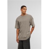 Urban Classics - Washed Rib Heren Tshirt - S - Grijs