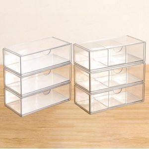Acryl lade-organizers - veelzijdig en praktisch - set van 3 - helder acryl