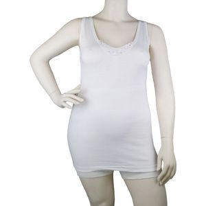 Dames hemd met kant 100% Katoen Wit - maat 58