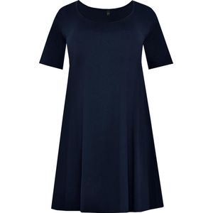 Yoek - A-lijn Jurk - Donkerblauw - Dames - Korte Mouwen