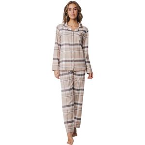 Pastunette dames pyjama Flanel - Light Beige - 44
