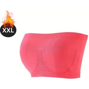 Nivard BH Zonder Beugel - Zonder Bandjes - Push-up Bh's - Comfort Beha - Comfortabel - Sterk - Rood - Maat S