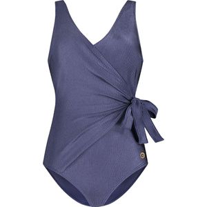 Ten Cate - V-Neck Badpak Shiny Indigo - maat 46 - Blauw