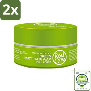 Red One - Haarwax - Groen - Aqua Hair Gel Wax - Voor Stevige Styling & Verzorging - 150 ml - Voordeelverpakking - 2 stuks - Haarwax - Haartypen