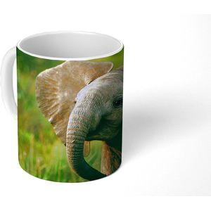 Mok - Koffiemok - Afrikaanse olifant met flaporen - Mokken - 350 ML - Beker - Koffiemokken - Theemok