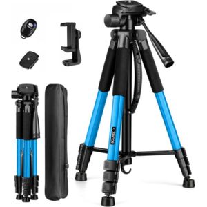 Sounix - Camera Statief - Blauw - 188 cm - Incl. Bluetooth Afstandsbediening