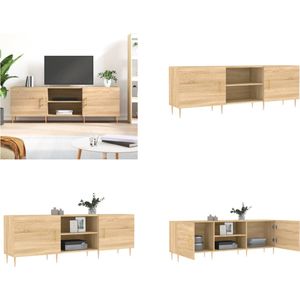 vidaXL Tv-meubel 150x30x50 cm bewerkt hout sonoma eikenkleurig - Tv-meubel - Tv-meubelen - Tv Kast - Opbergkast