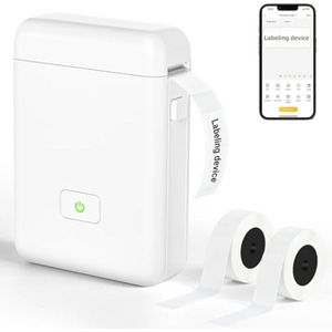 Draagbare Bluetooth Mini Labelprinter - Zelfklevend Labelapparaat voor Thuis en Kantoor, Compatibel met iOS en Android