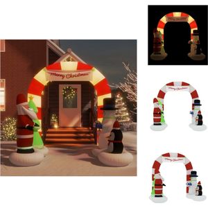 vidaXL Opblaasbare Kerstboog - 300 x 150 x 260 cm - Oxford stof - Ingebouwde LED-verlichting - Guirlande