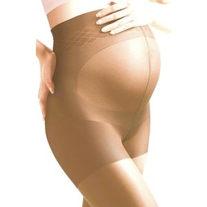 Zwangerschapspanty - 20 Denier - Kleur: Beige (Donkere Tint) - Maat: S - Model: Mamma Premium