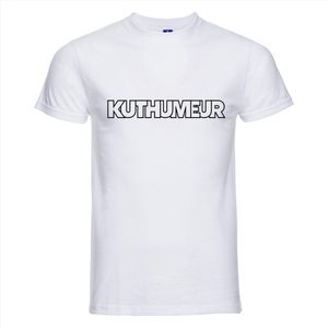 Kut humeur T-shirt - 100% Katoen - Maat S - Classic Fit - Wit