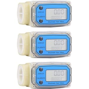 3 x Mini Digitale Brandstofdoorstroommeters voor Precisie Metingen