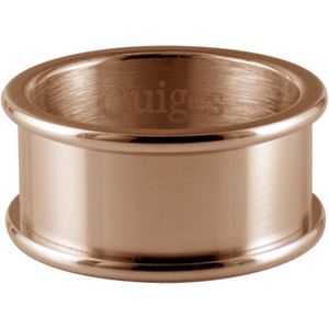 Quiges Stapelring Ring - Basisring  - Dames - RVS roségoudkleurig - Maat 17 - Hoogte 8mm