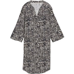 TOM TAILOR - Jurk - Crème/Navy - Cocktailjurk