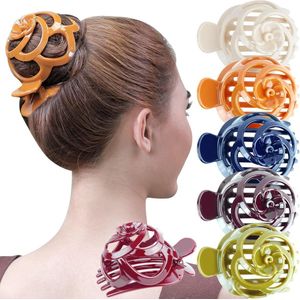 Stijlvolle Rose Dome Kam Klem Shell - Medium Formaat - Multicolor