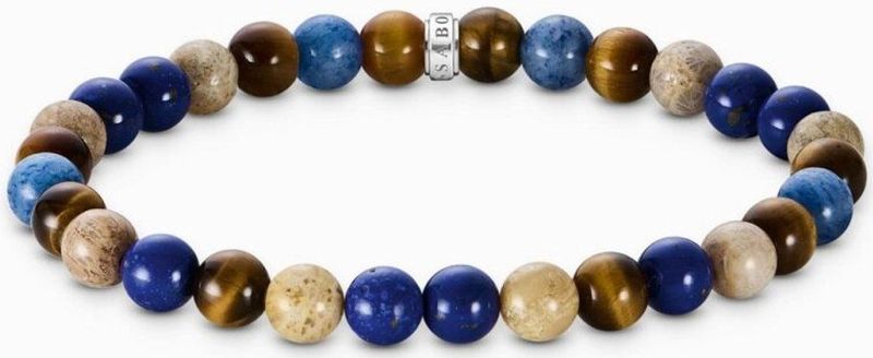 Thomas Sabo - A2193-926-7-L19 - Armband - Zwart - Gerecycled Zilver - Tijgeroog