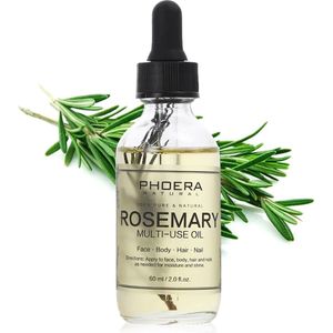 PHOERA™ Rosemary Hair Oil - Multi use Face, Body, Hair, Skin - Voor in het haar - 100% Rosemarijn Olie - 60ml pipet fles
