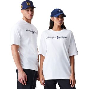 New Era Mlb Grphc Oversize La Dodgers T-shirt Met Korte Mouwen Wit L Man