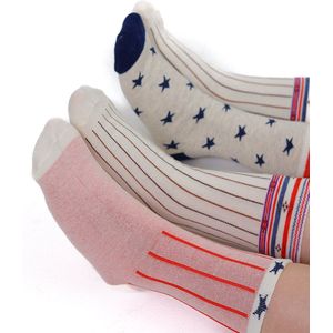 RobyKris Kids 3 paar kindersokken - Beige - Maat 36/37