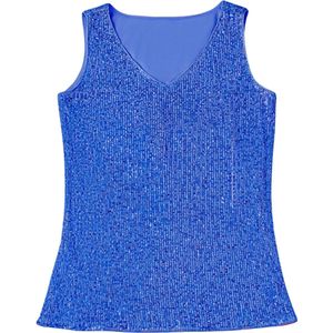 Nivard Topje Dames - Kleding - Shirt - Blouse - Kort - Volwassen - Blauw - Maat XXL