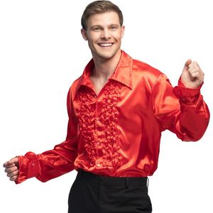 Boland - Party shirt rood (XXL) - Volwassenen - Danser/danseres - 80's & 90's - Disco