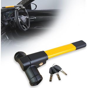 Premium T-Bar Stuurslot - Verbeterde Voertuigbeveiliging met Universele Pasvorm en Drie Sleutels