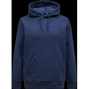 Peak Performance - Original Small Logo Hoodie - Blauw - 80% Katoen, 20% Gerecycled Polyester