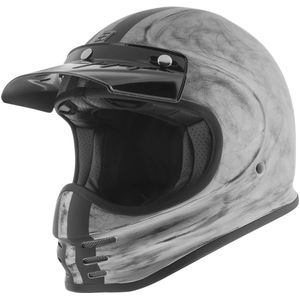Bogotto V381 Schergo Fiberglass Mat Silver Motorhelm - Maat XL - Helm