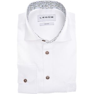 Ledub - Modern Fit New - Overhemd - Wit - Normale Fit