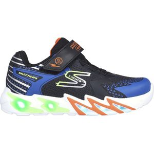 Skechers Flex-Glow Bolt Jongens Sneakers - Zwart/Blauw - Maat 36