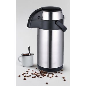 Michelino 54526 - RVS Thermoskan met pomp - 5.0 Liter - Met handgreep XXL